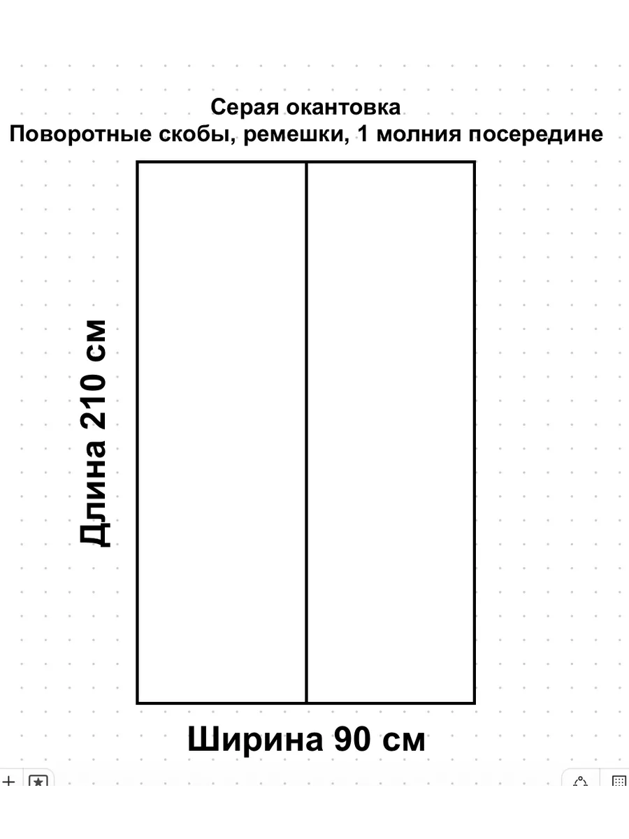 Мягкое окно c молнией посередине 90(ш) и 210(в) см — фото 2 из 2